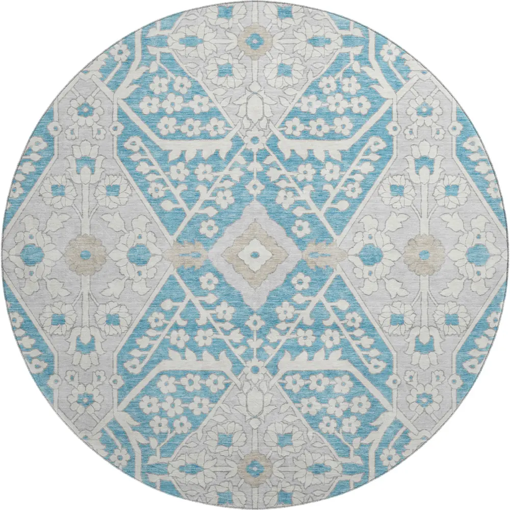Mayfield AMF863 Teal 8' x 8' Rug