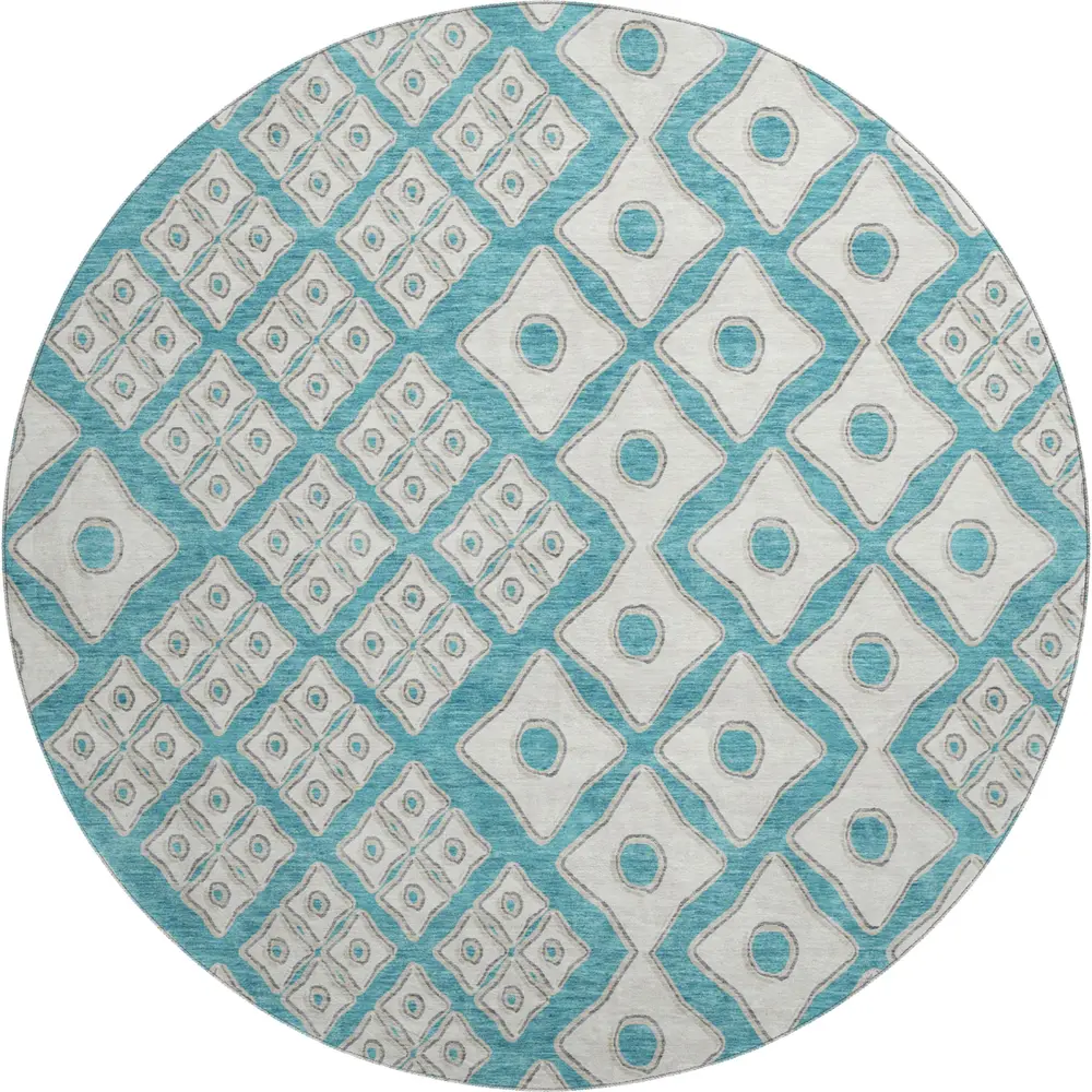 Mayfield AMF866 Teal 8' x 8' Rug