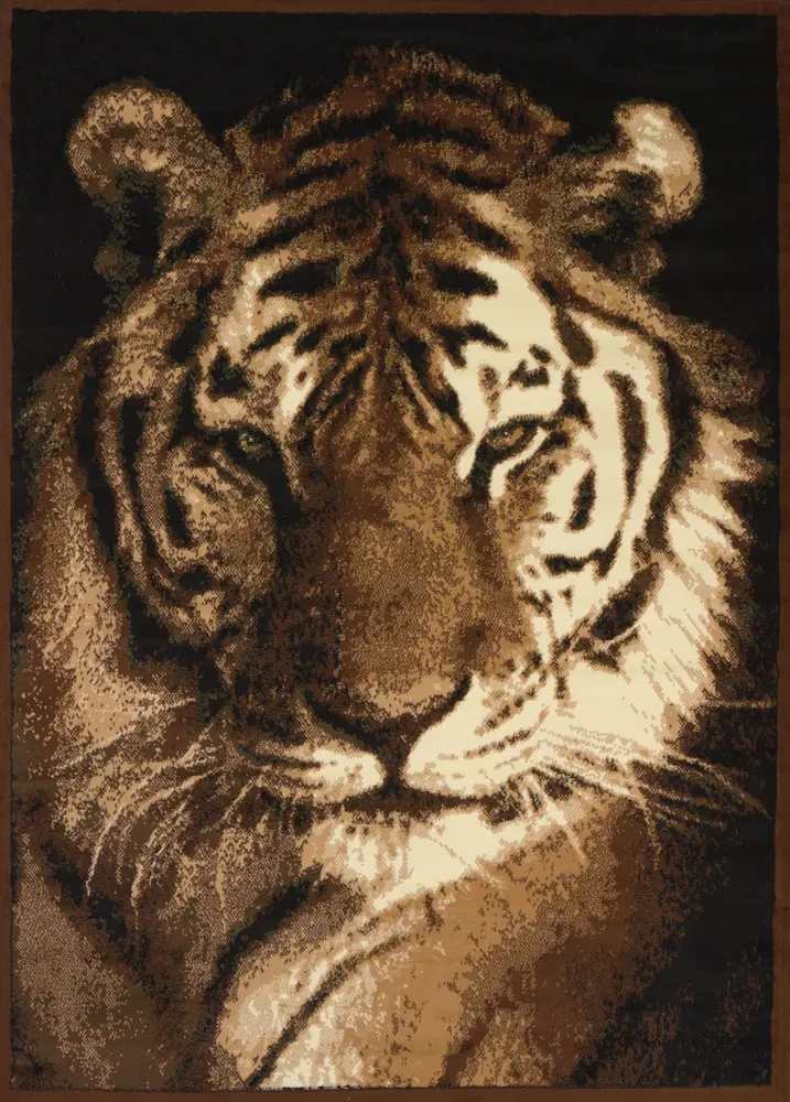 United Weavers Legends Tiger Portrait Multi Area Rug 5'3