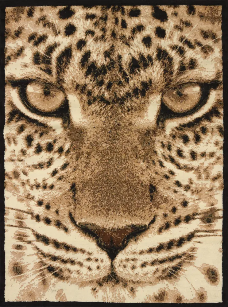 United Weavers Legends Leopard Face Multi Area Rug 5'3
