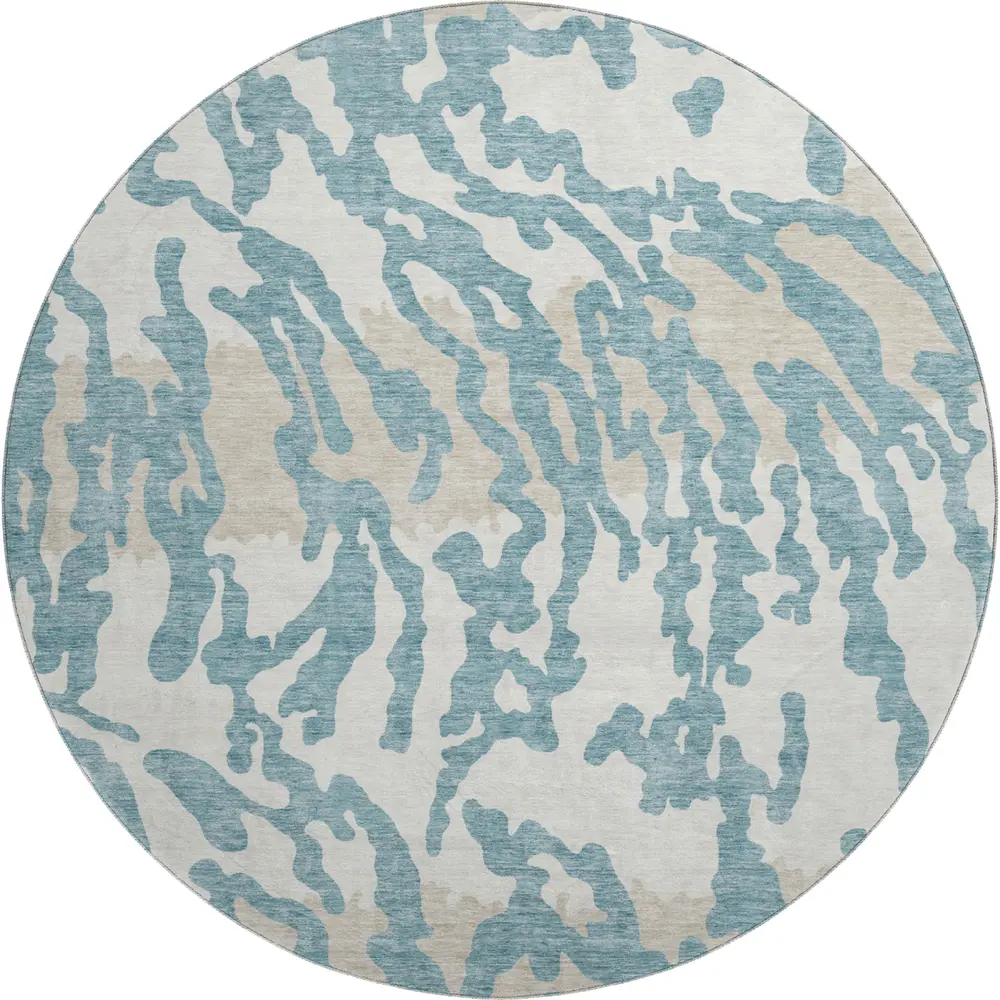 Mayfield AMF873 Teal 8' x 8' Rug