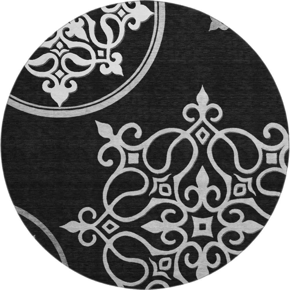 Mayfield AMF874 Black 8' x 8' Rug