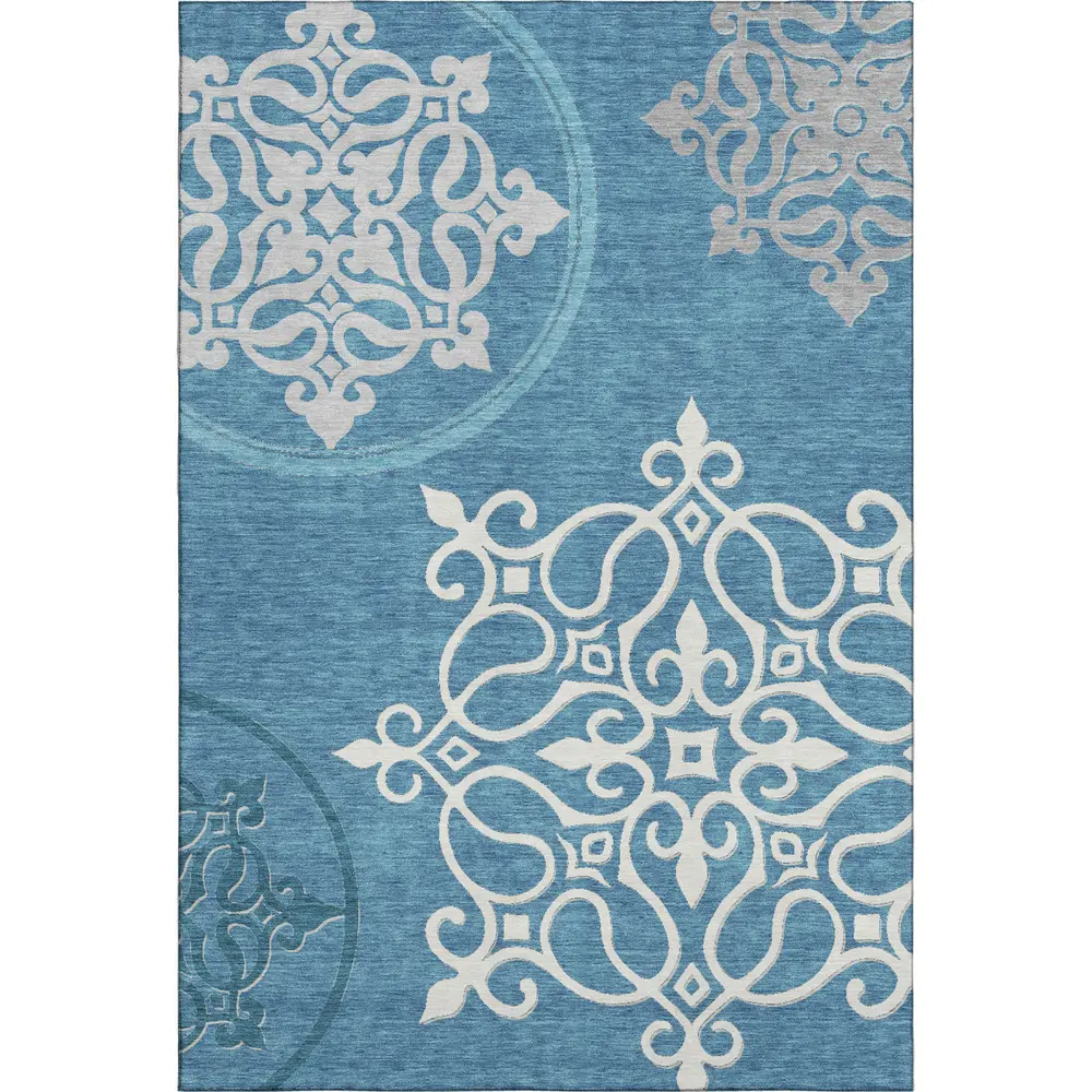 Mayfield AMF874 Teal 3' x 5' Rug