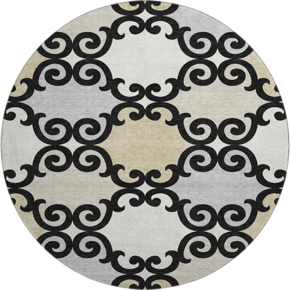 Mayfield AMF883 Black 8' x 8' Rug