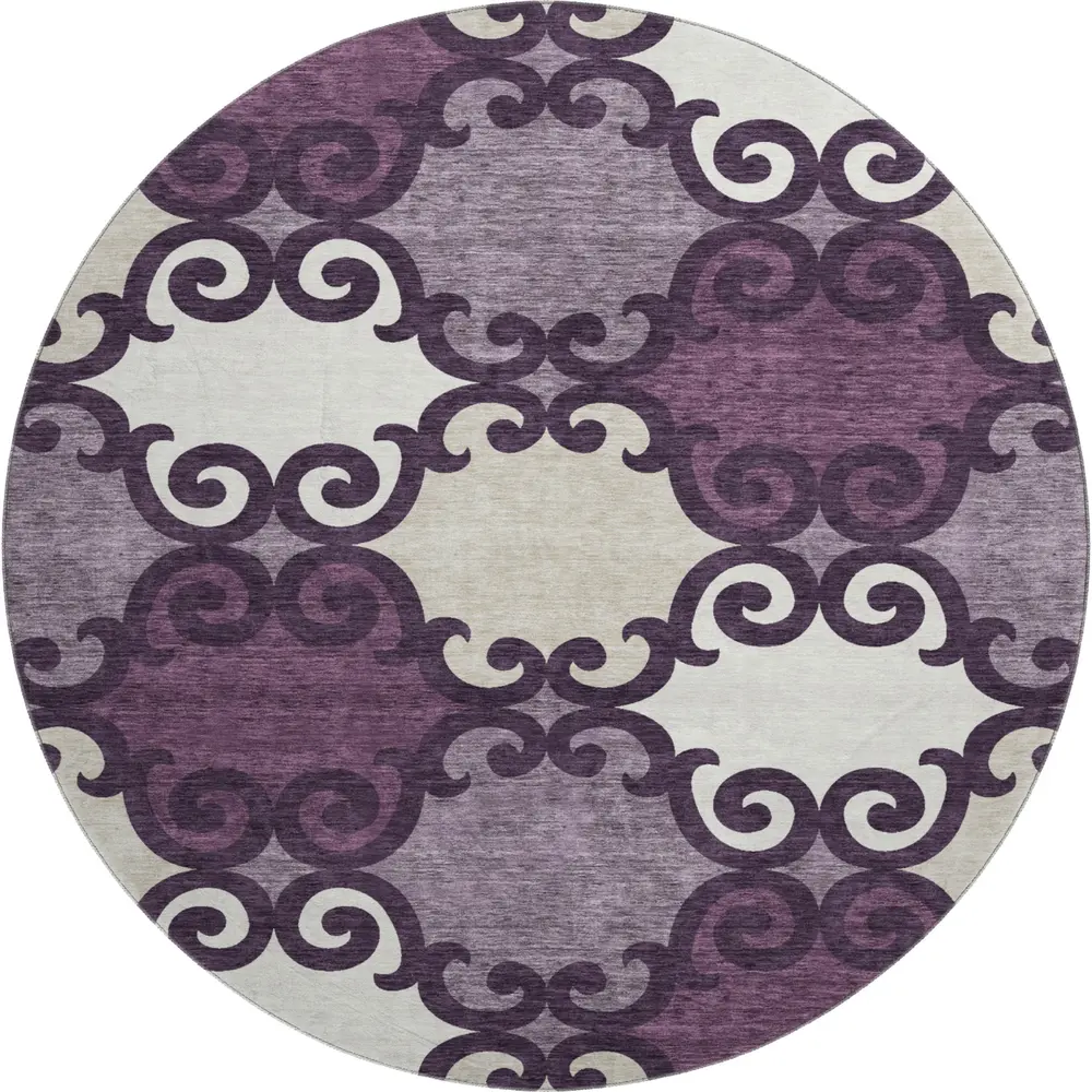 Mayfield AMF883 Eggplant 8' x 8' Rug