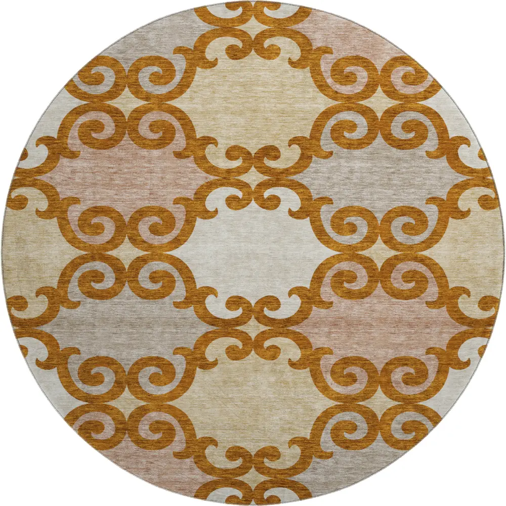 Mayfield AMF883 Terracotta 8' x 8' Rug