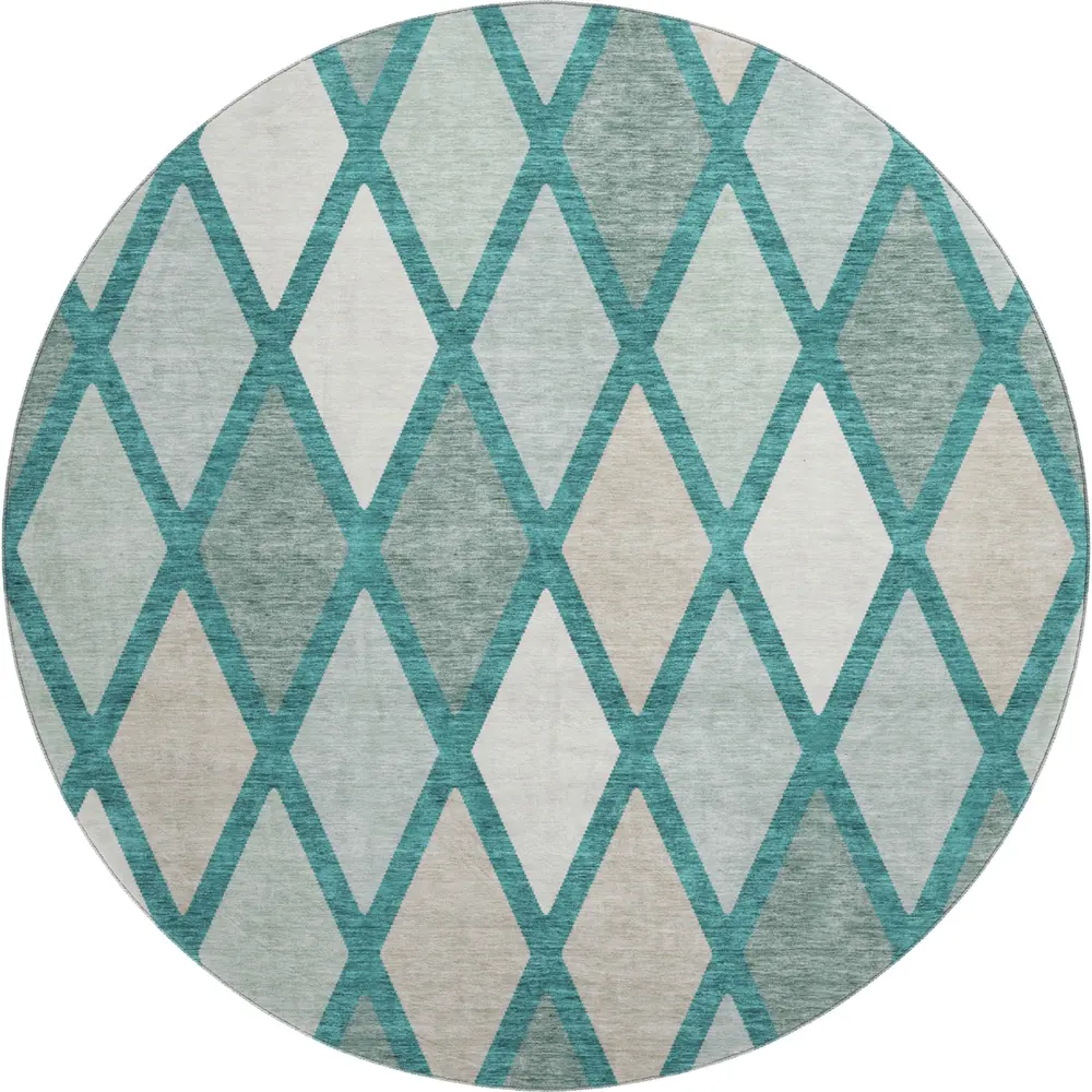 Mayfield AMF887 Teal 8' x 8' Rug