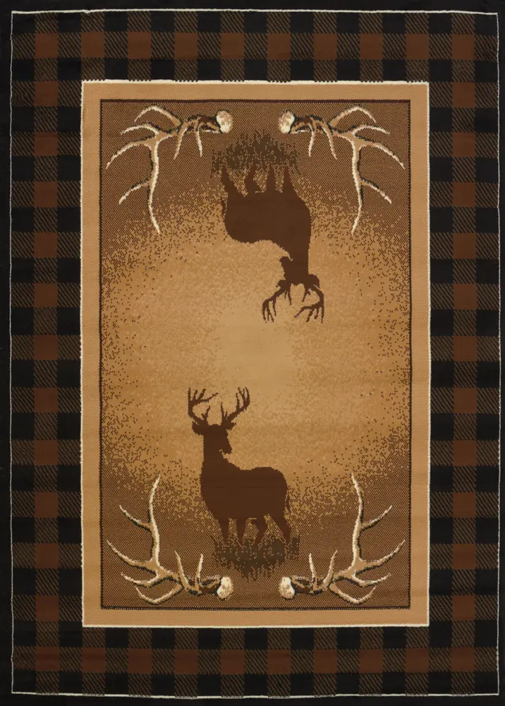 United Weavers Legends Antler Buck Multi Area Rug 5'3