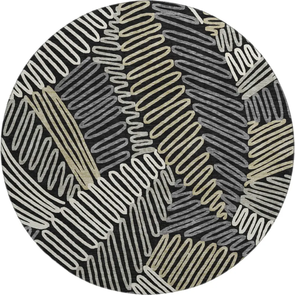 Mayfield AMF904 Black 8' x 8' Rug