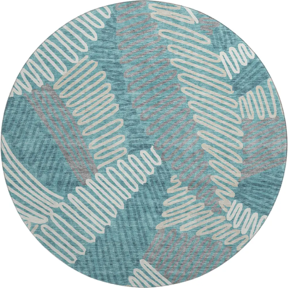 Mayfield AMF904 Teal 8' x 8' Rug