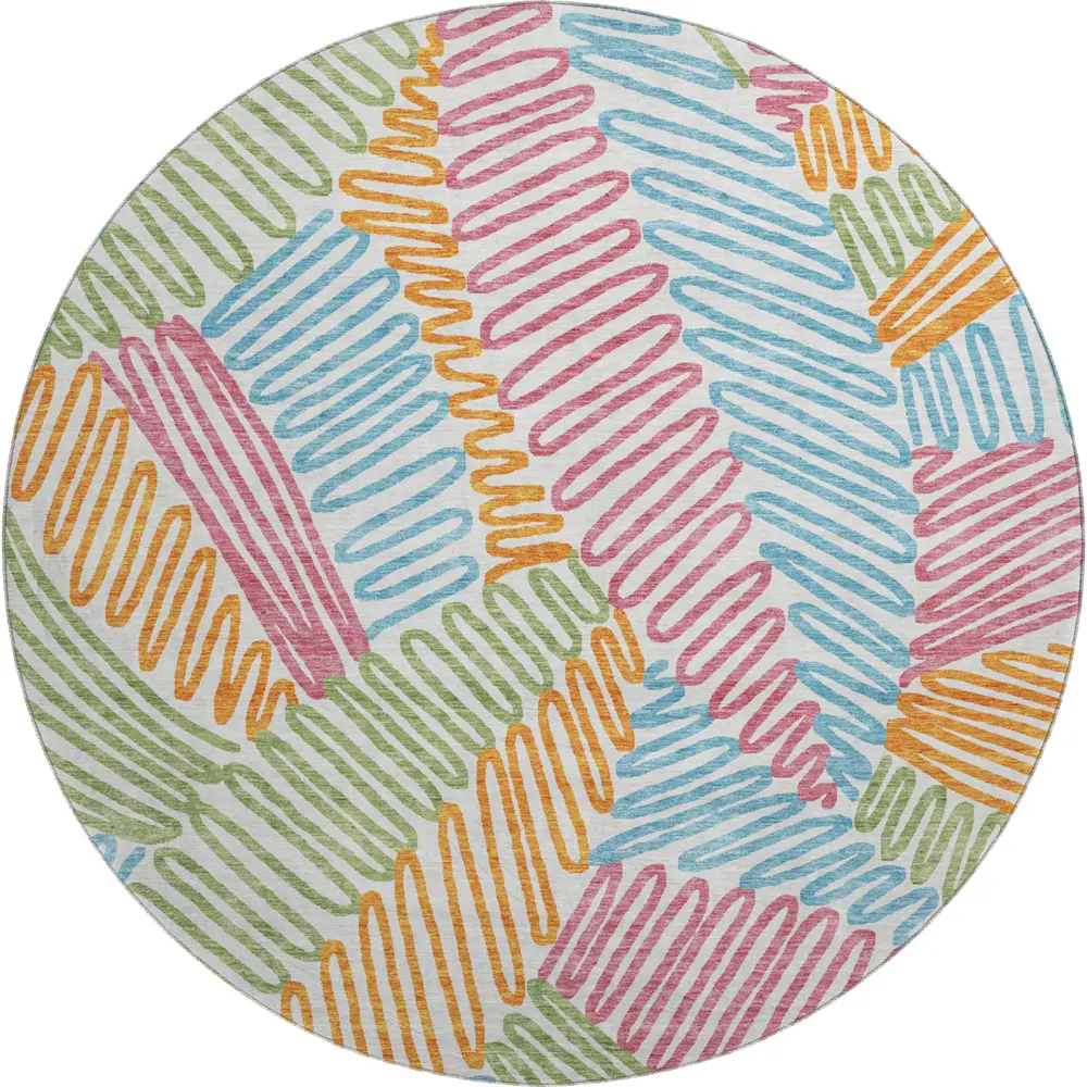 Mayfield AMF904 White 8' x 8' Rug