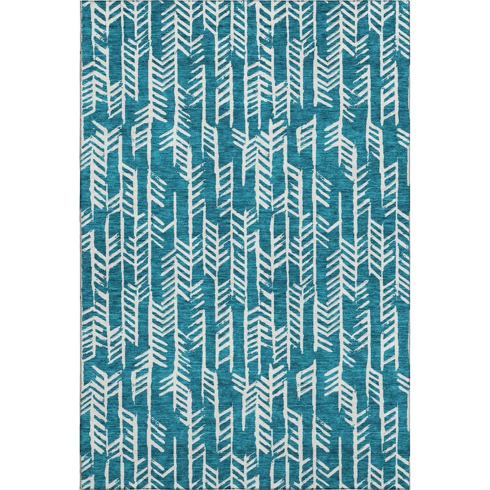 Mayfield AMF906 Teal 3' x 5' Rug