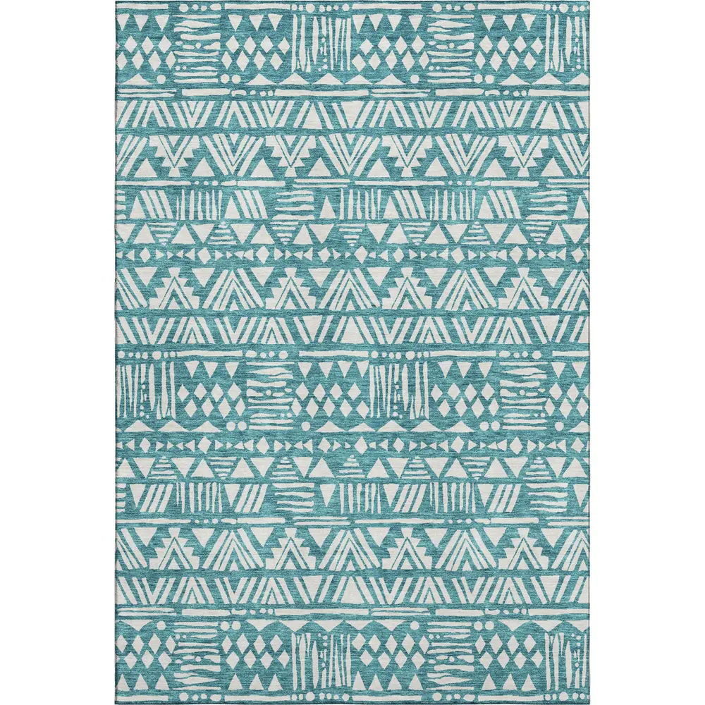 Mayfield AMF907 Teal 3' x 5' Rug