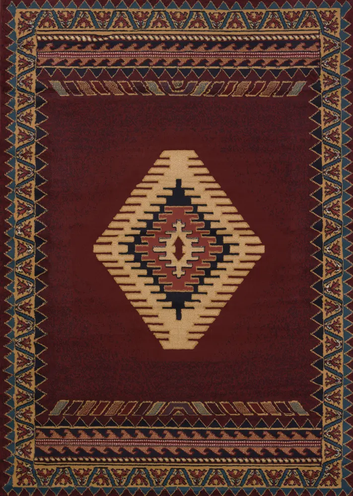 United Weavers Manhattan Tucson Burgundy Accent Rug 1'10