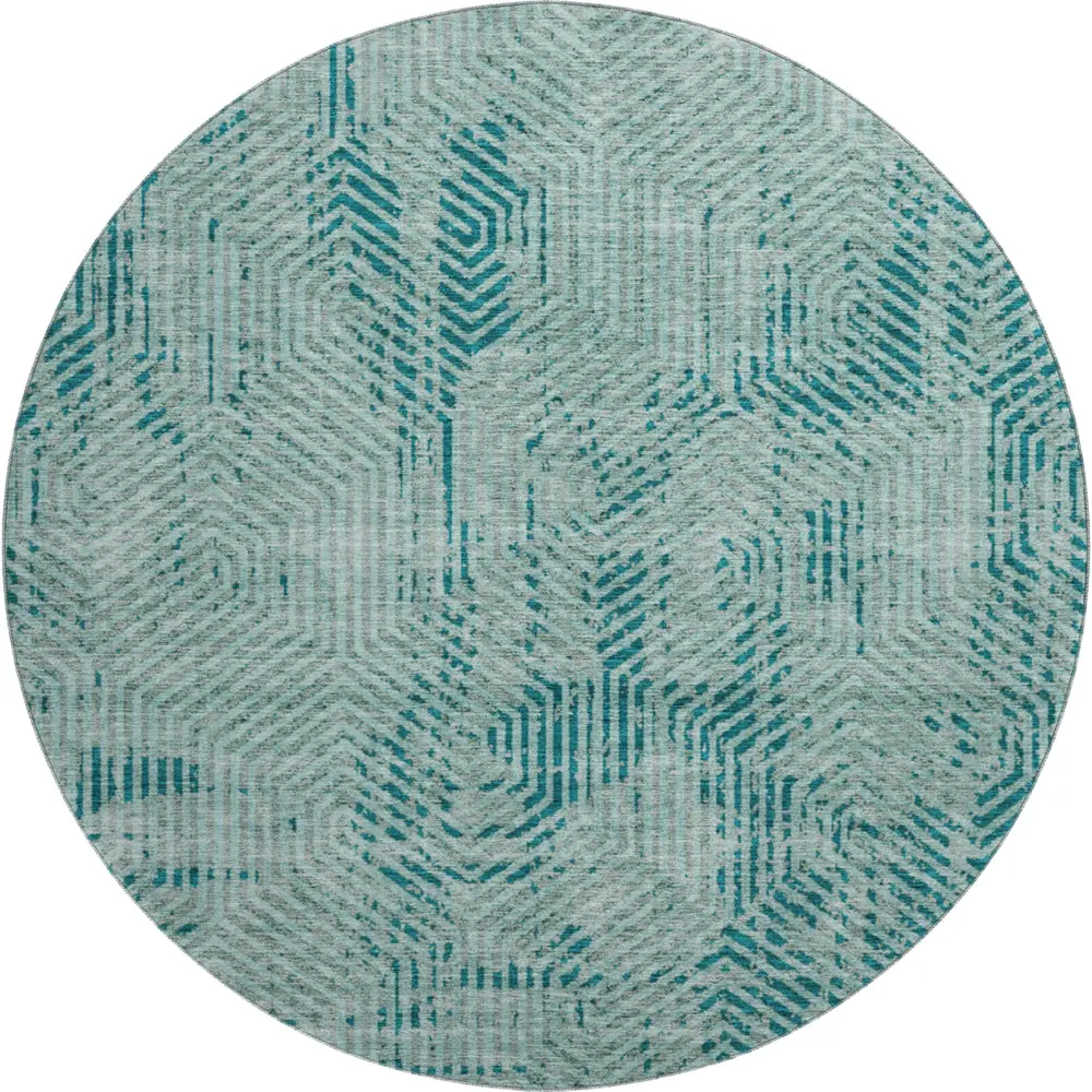 Mayfield AMF912 Teal 8' x 8' Rug