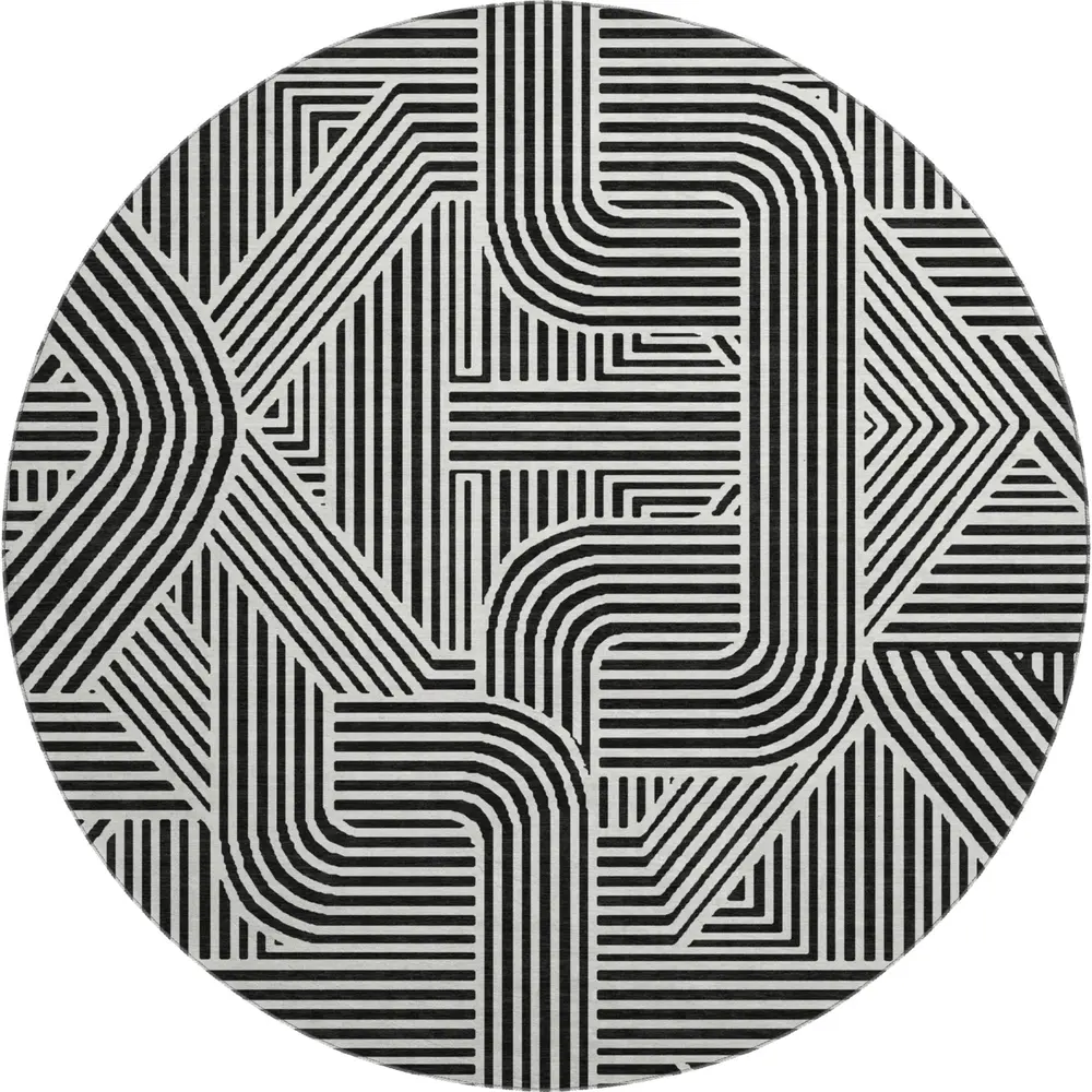 Mayfield AMF917 Black 8' x 8' Rug