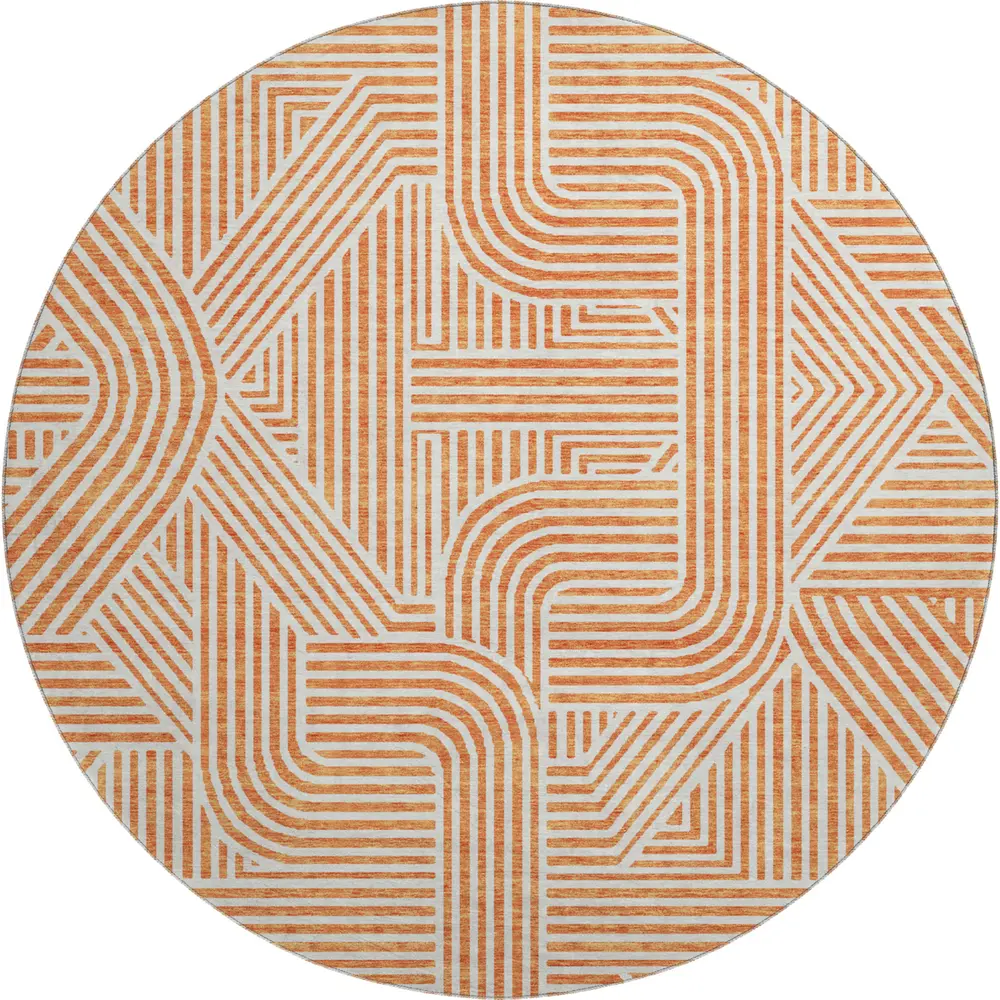 Mayfield AMF917 Orange 8' x 8' Rug