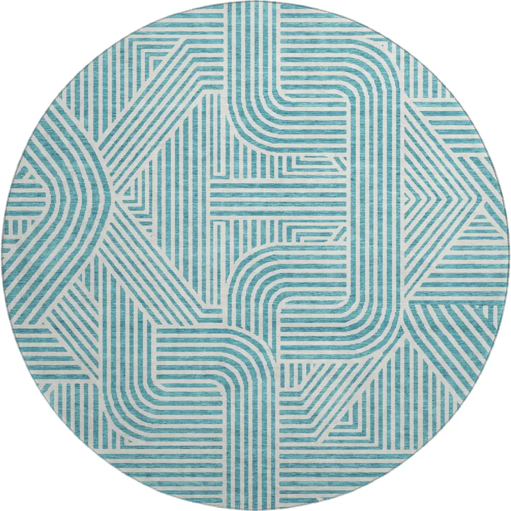 Mayfield AMF917 Teal 8' x 8' Rug