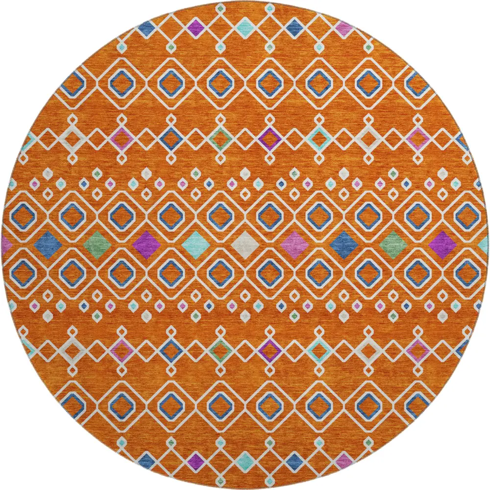 Mayfield AMF938 Orange 8' x 8' Rug