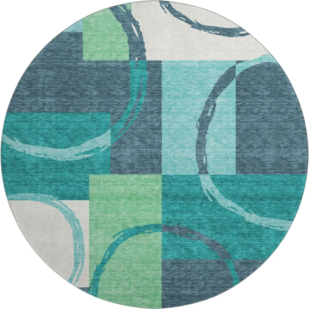 Mayfield AMF943 Teal 8' x 8' Rug