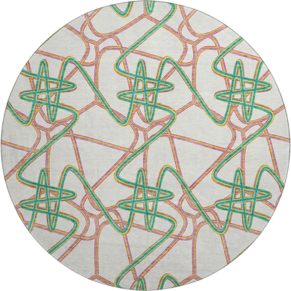 Mayfield AMF947 White 8' x 8' Rug