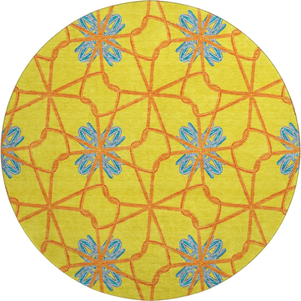 Mayfield AMF958 Yellow 8' x 8' Rug