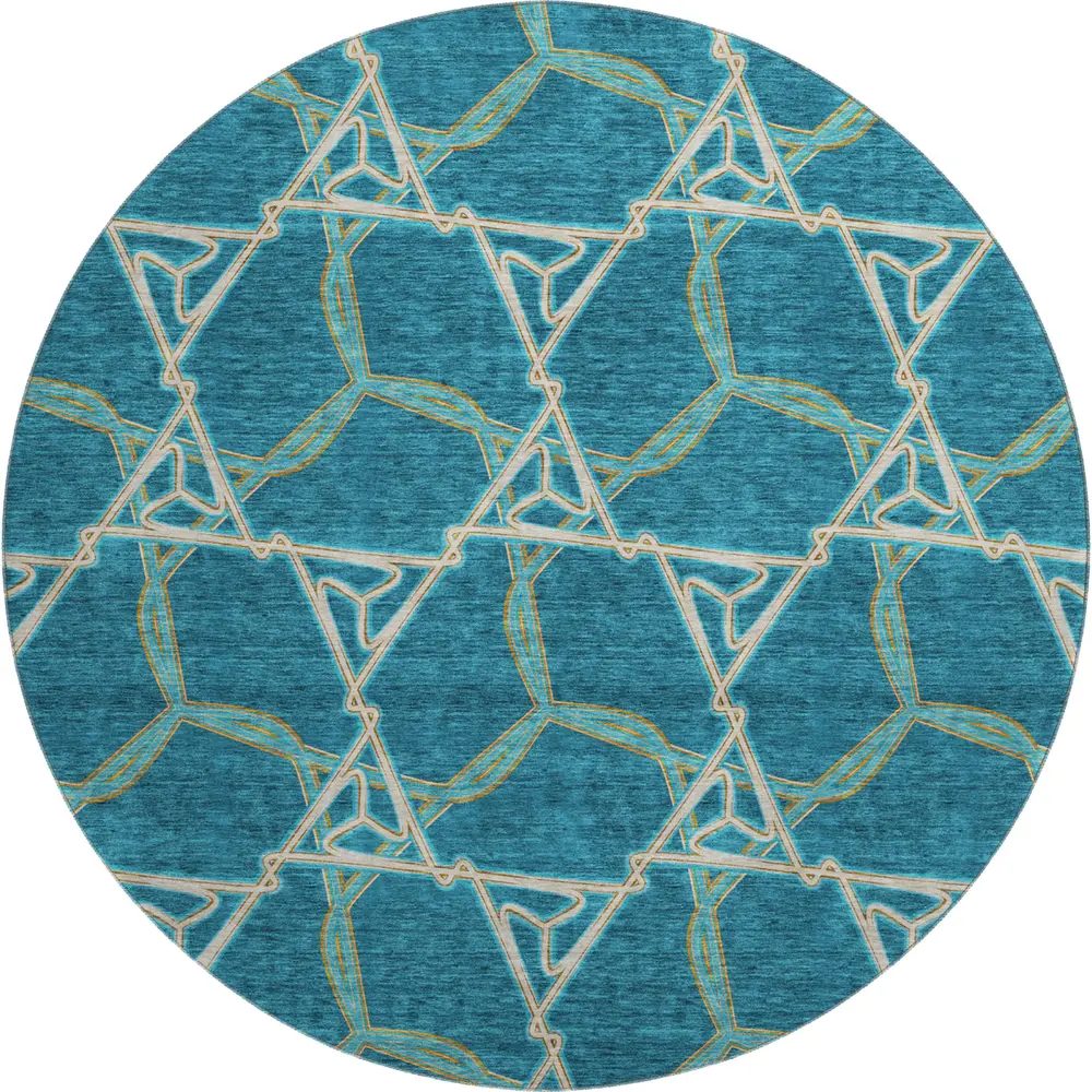 Mayfield AMF959 Teal 8' x 8' Rug
