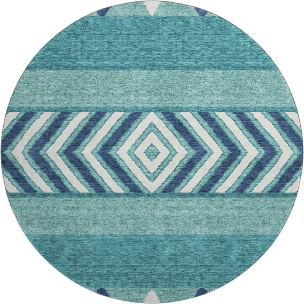 Mayfield AMF965 Teal 8' x 8' Rug
