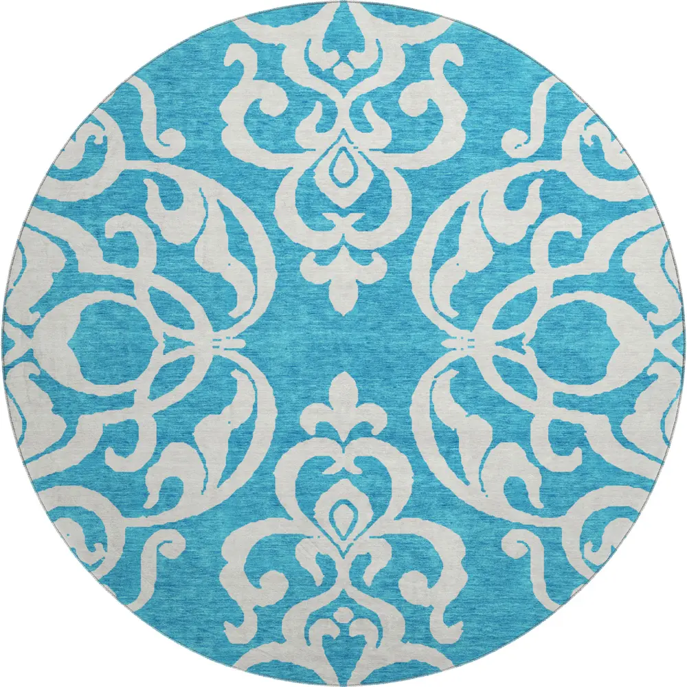 Mayfield AMF973 Turquoise 8' x 8' Rug