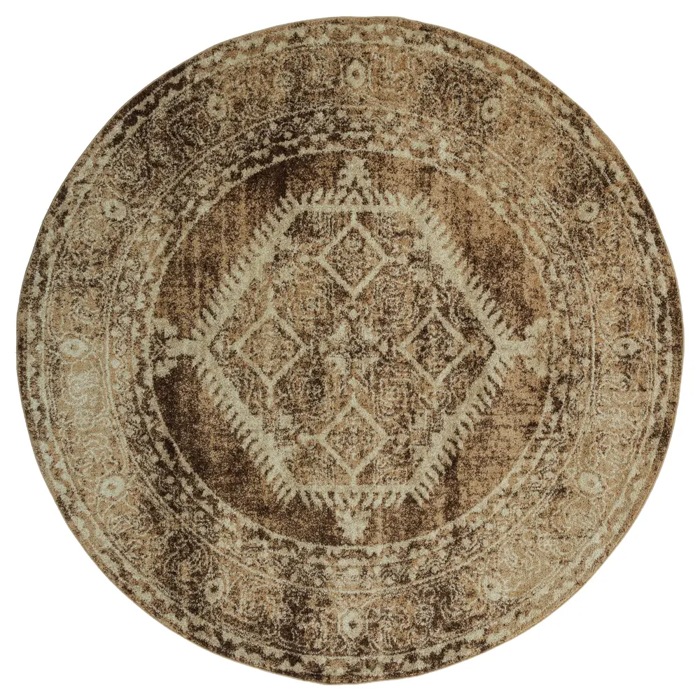 United Weavers Marrakesh Sultana Light Brown Round Rug 7'10