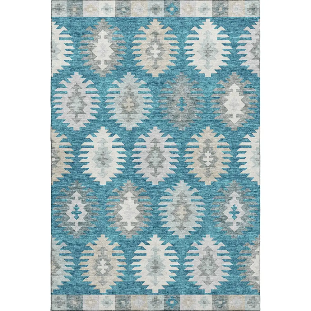 Mayfield AMF983 Teal 3' x 5' Rug