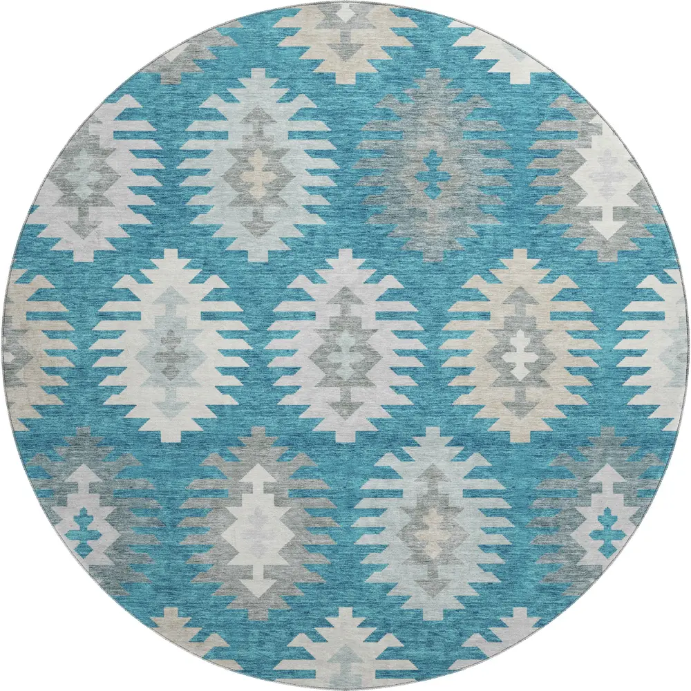 Mayfield AMF983 Teal 8' x 8' Rug