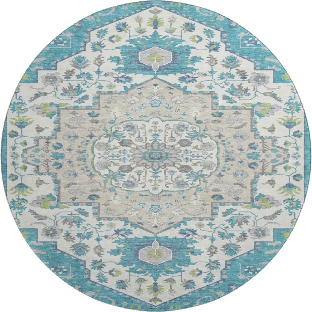 Mayfield AMF985 Teal 8' x 8' Rug