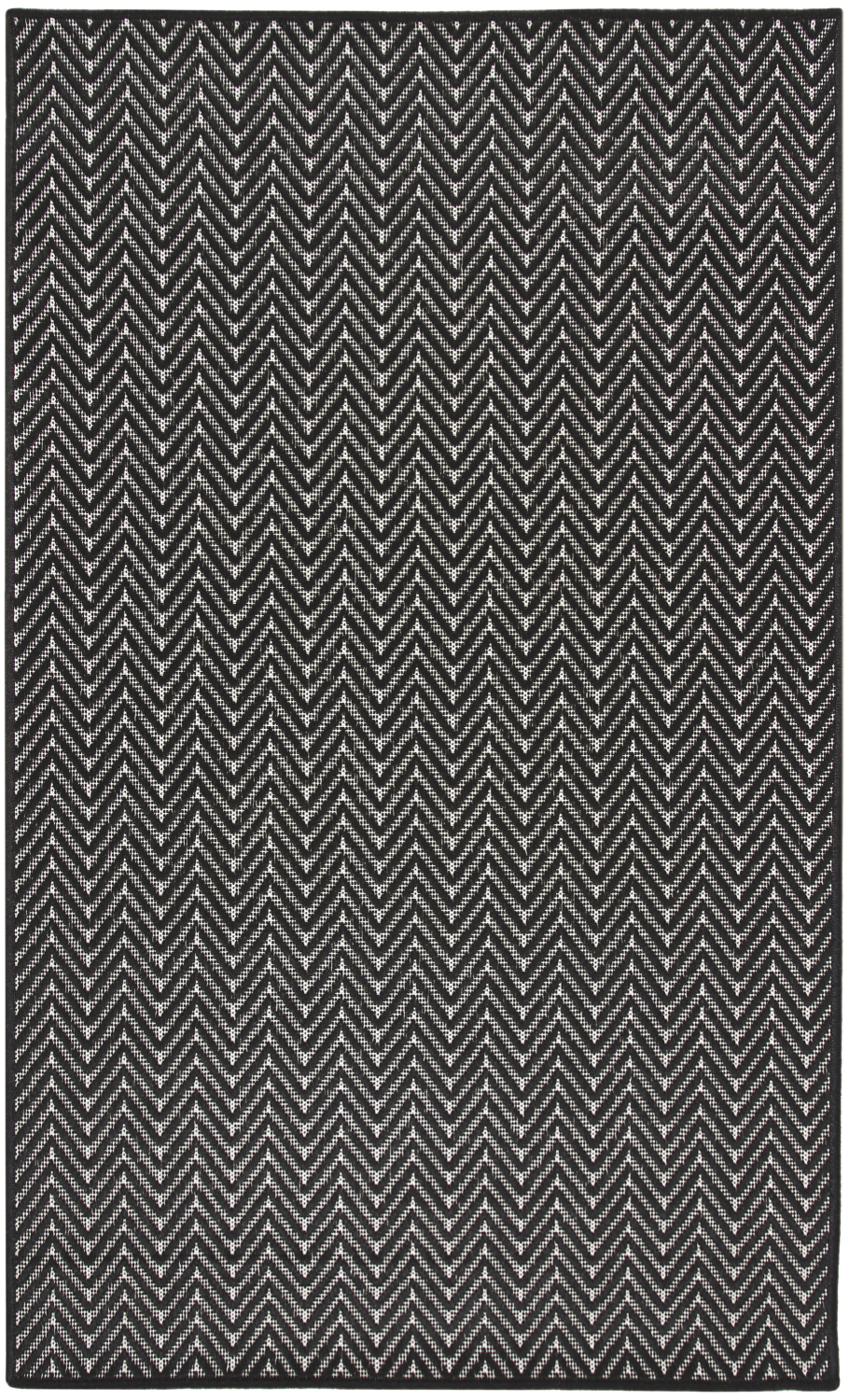 Nourison Horizon Indoor/Outdoor 3' x 5' Black Modern Rug