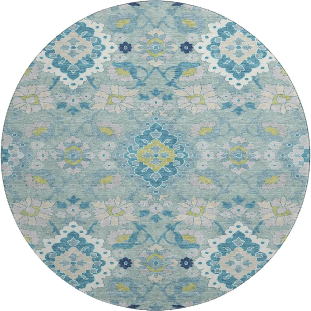 Mayfield AMF1002 Teal 8' x 8' Rug