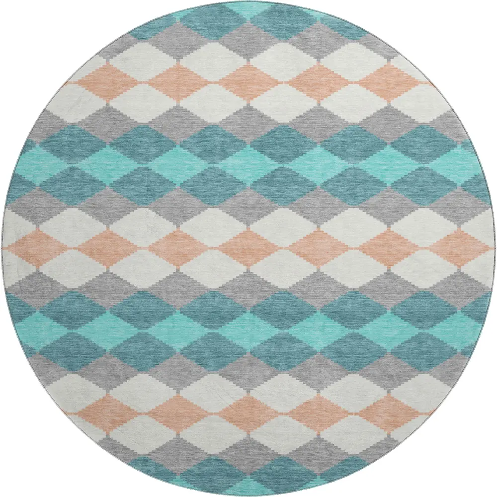 Mayfield AMF1007 Teal 8' x 8' Rug