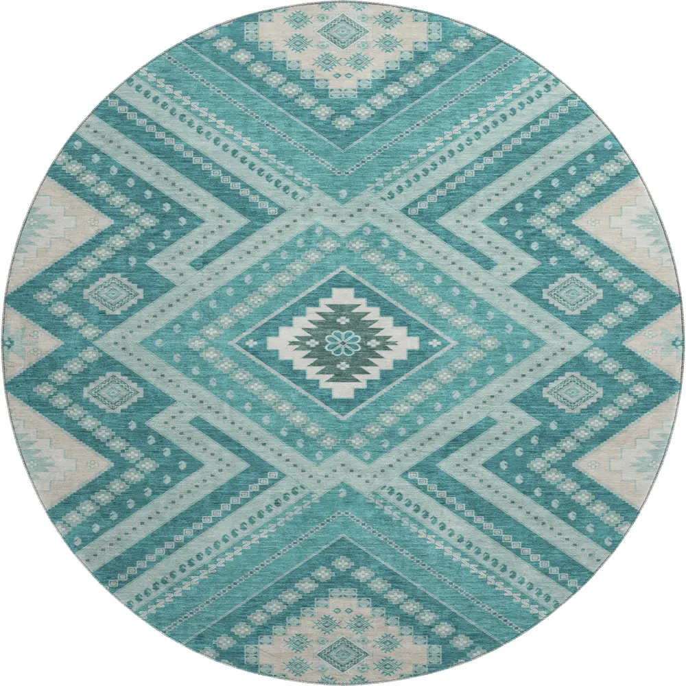 Mayfield AMF1010 Teal 8' x 8' Rug