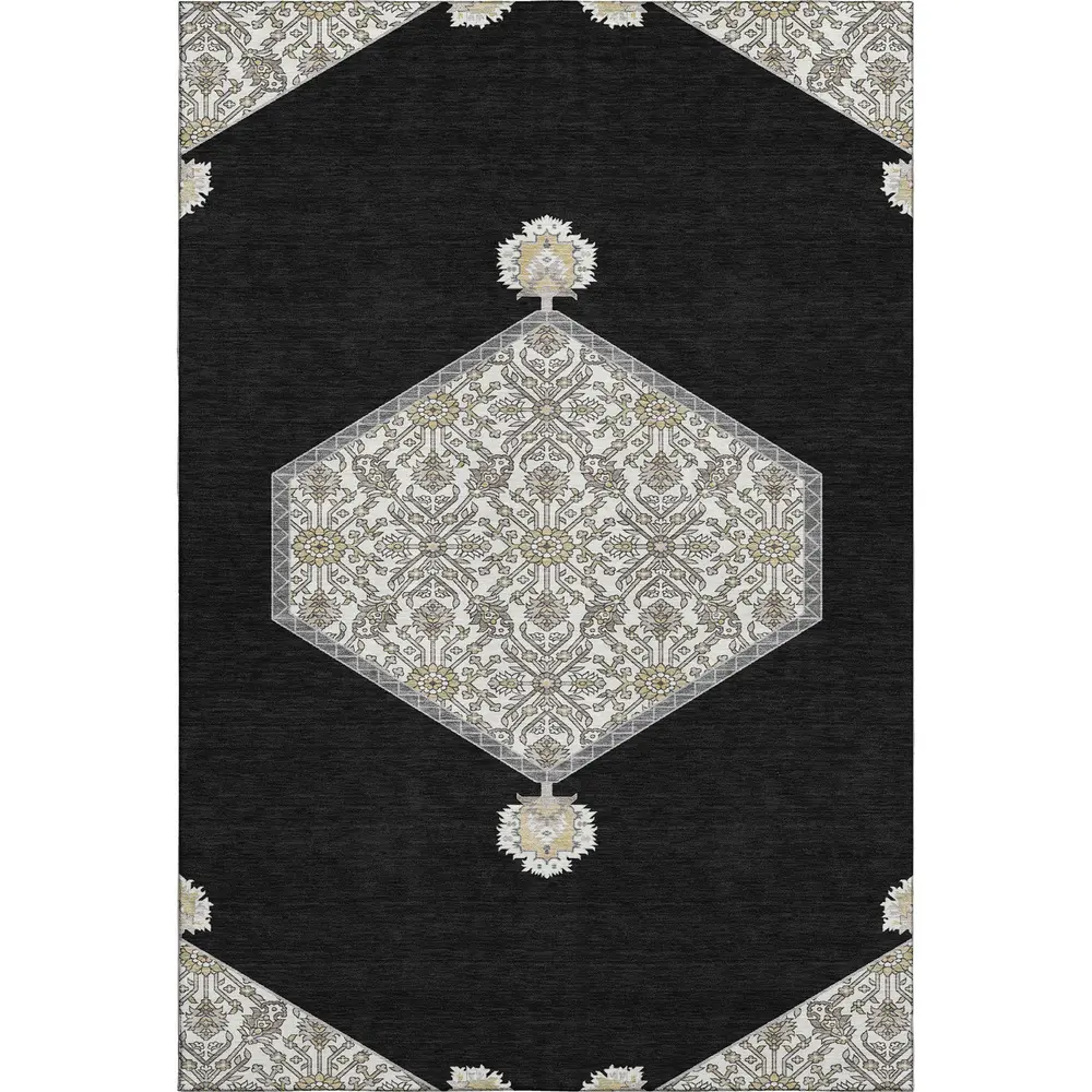 Mayfield AMF1011 Black 3' x 5' Rug