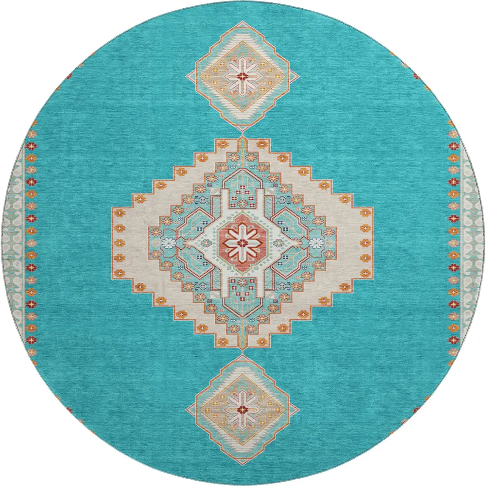 Mayfield AMF1014 Teal 8' x 8' Rug
