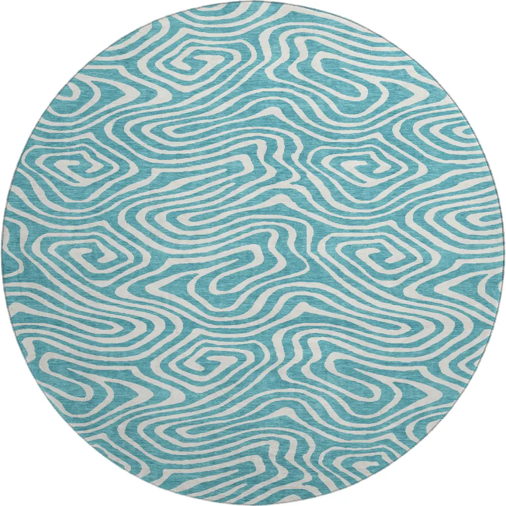 Mayfield AMF1020 Teal 8' x 8' Rug