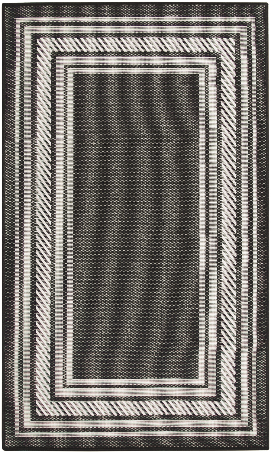 Nourison Horizon Indoor/Outdoor 3' x 5' Black Modern Rug