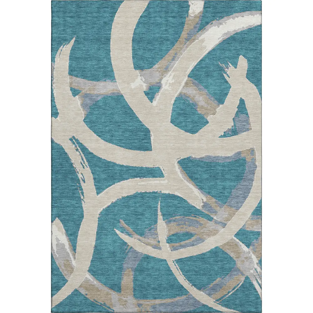 Mayfield AMF1022 Teal 10' x 14' Rug