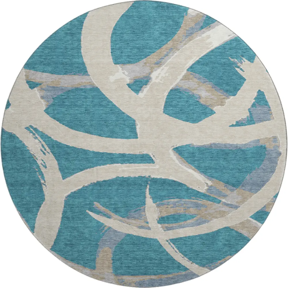 Mayfield AMF1022 Teal 8' x 8' Rug