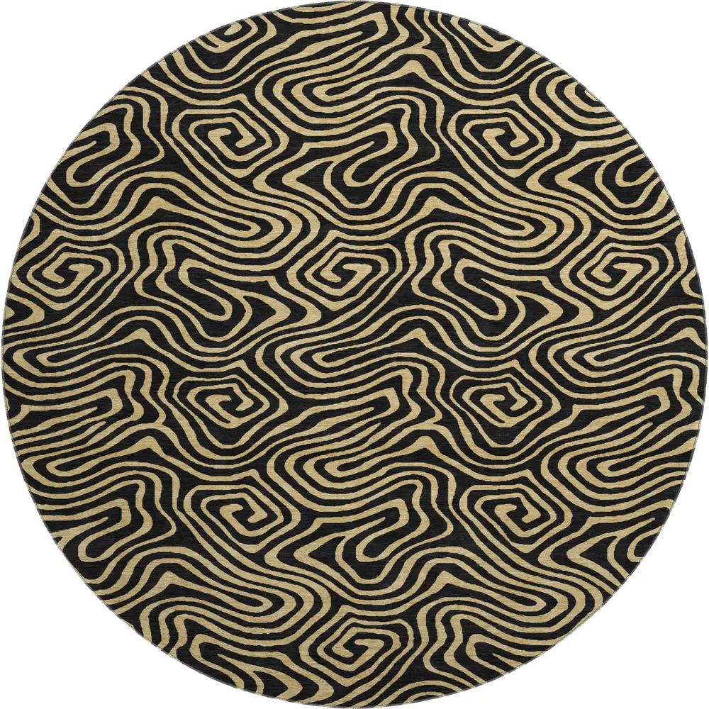 Mayfield AMF1031 Black 8' x 8' Rug
