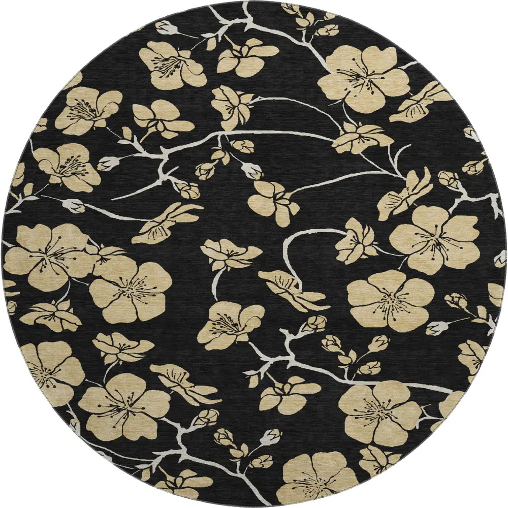 Mayfield AMF1034 Black 8' x 8' Rug