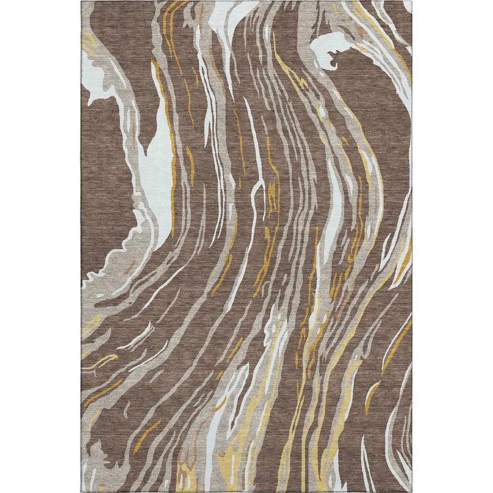 Mayfield AMF1037 Brown 3' x 5' Rug