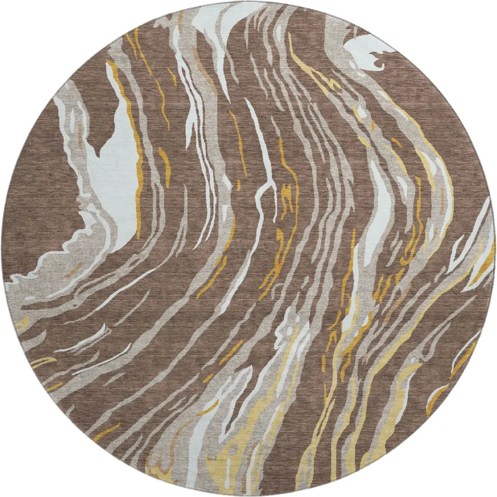 Mayfield AMF1037 Brown 8' x 8' Rug