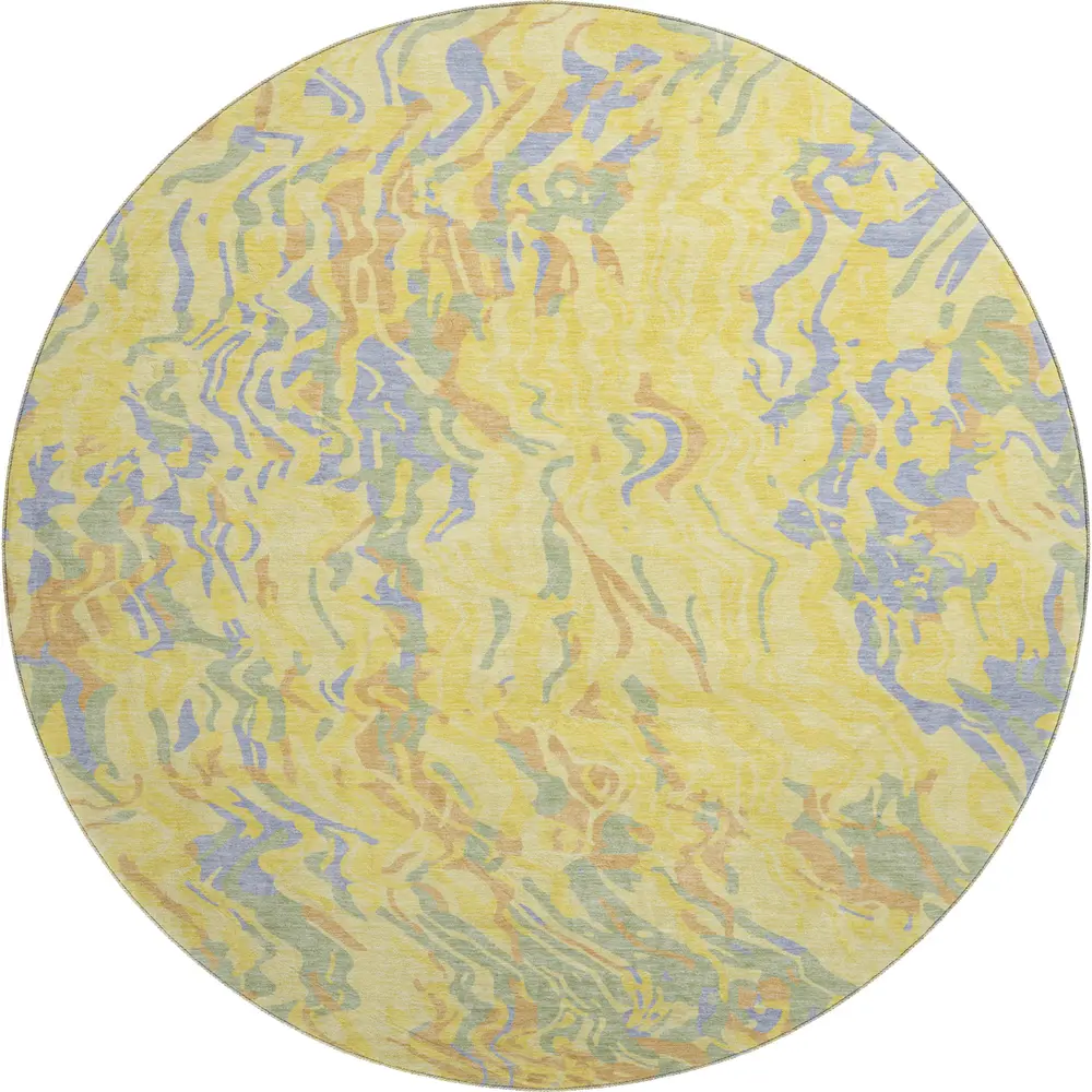 Mayfield AMF1038 Yellow 8' x 8' Rug