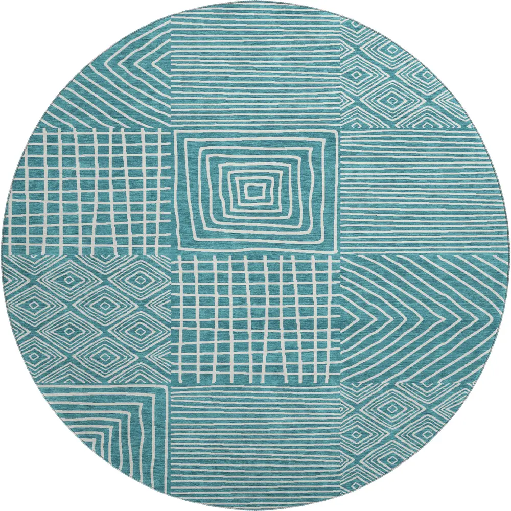 Mayfield AMF1044 Teal 8' x 8' Rug