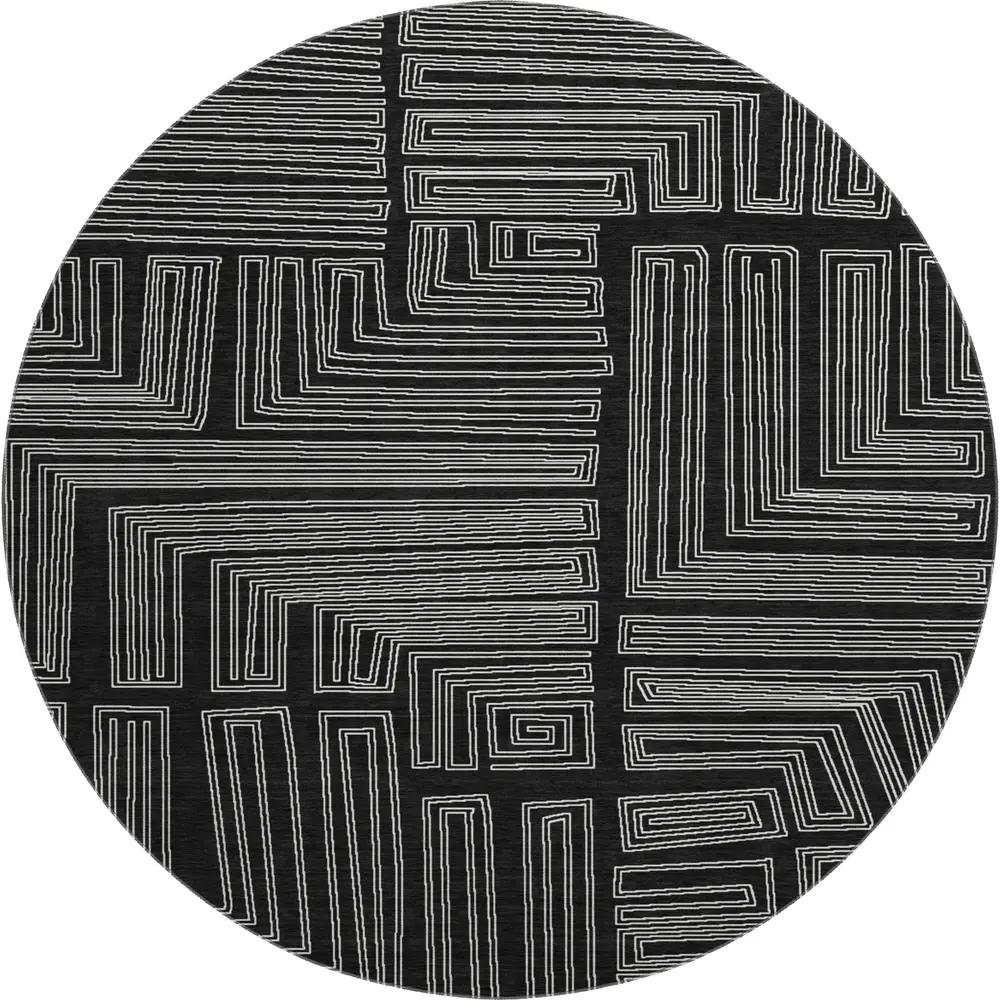 Mayfield AMF1045 Black 8' x 8' Rug